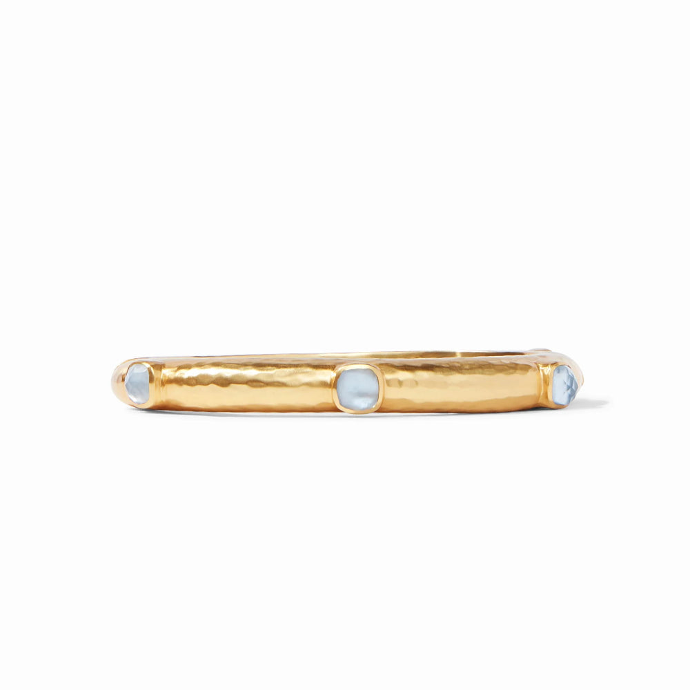 Julie Vos Catalina Hinge Bangle Jewelry - Imported Gemstone and Mother of Pearl Design
