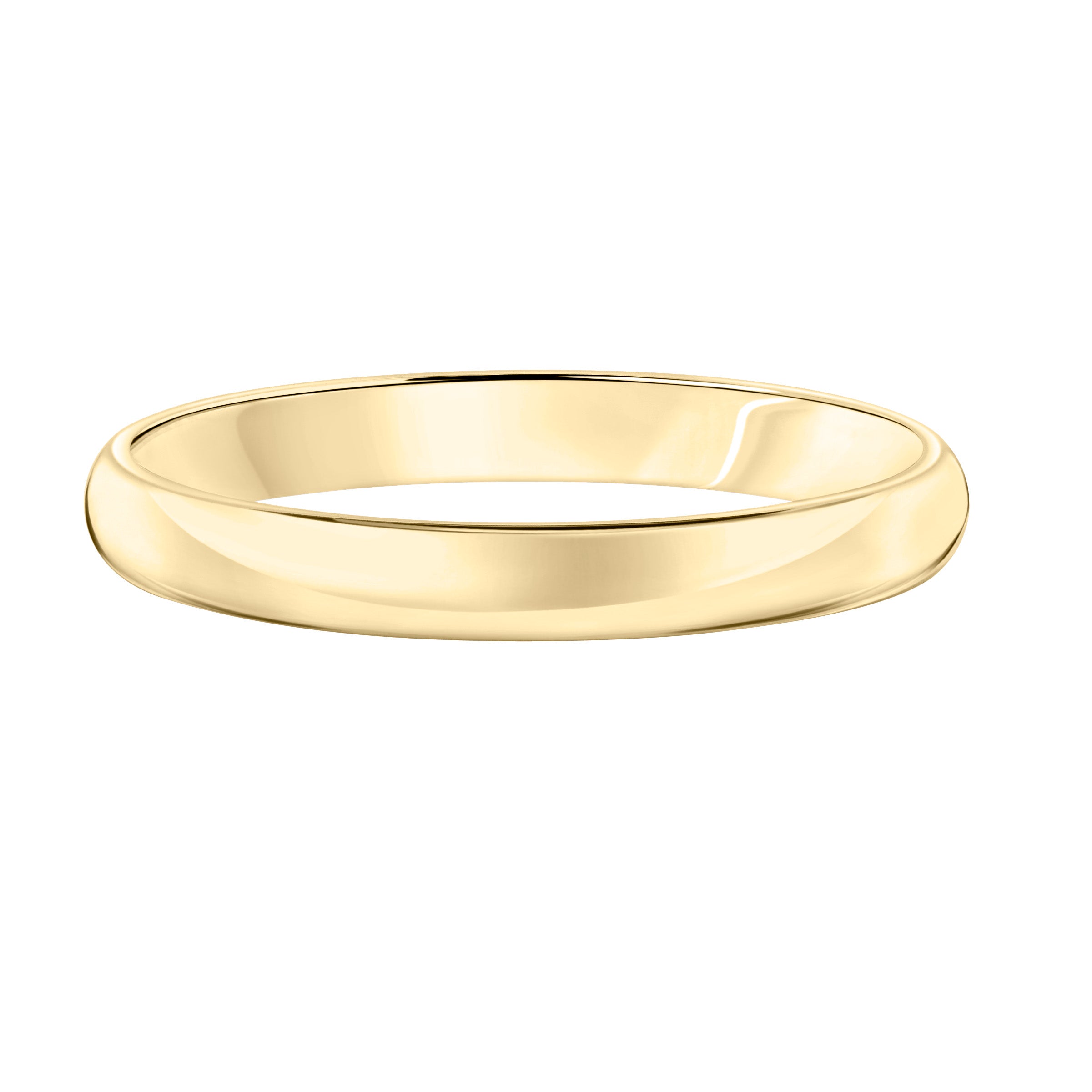 14k Solid Gold Classic Wedding Band with a 3mm Width