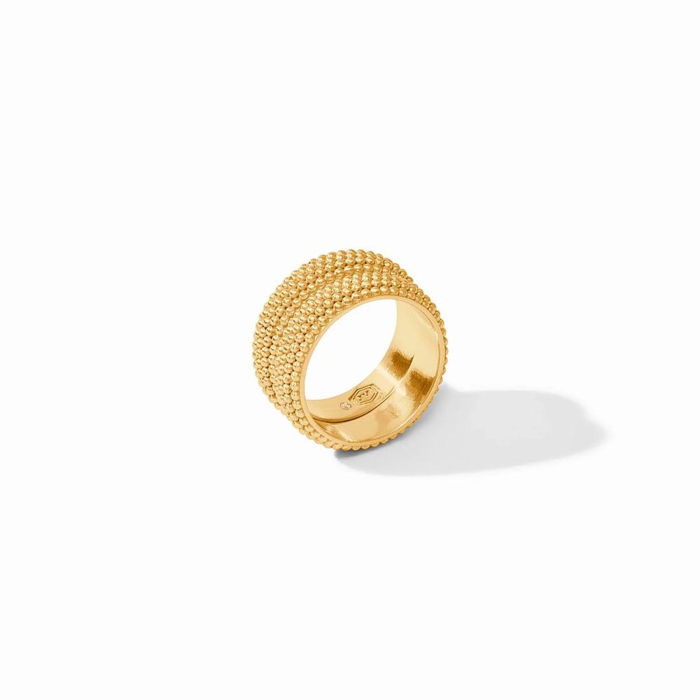 Julie Vos 24K Gold Plated Beaded Duet Ring Set