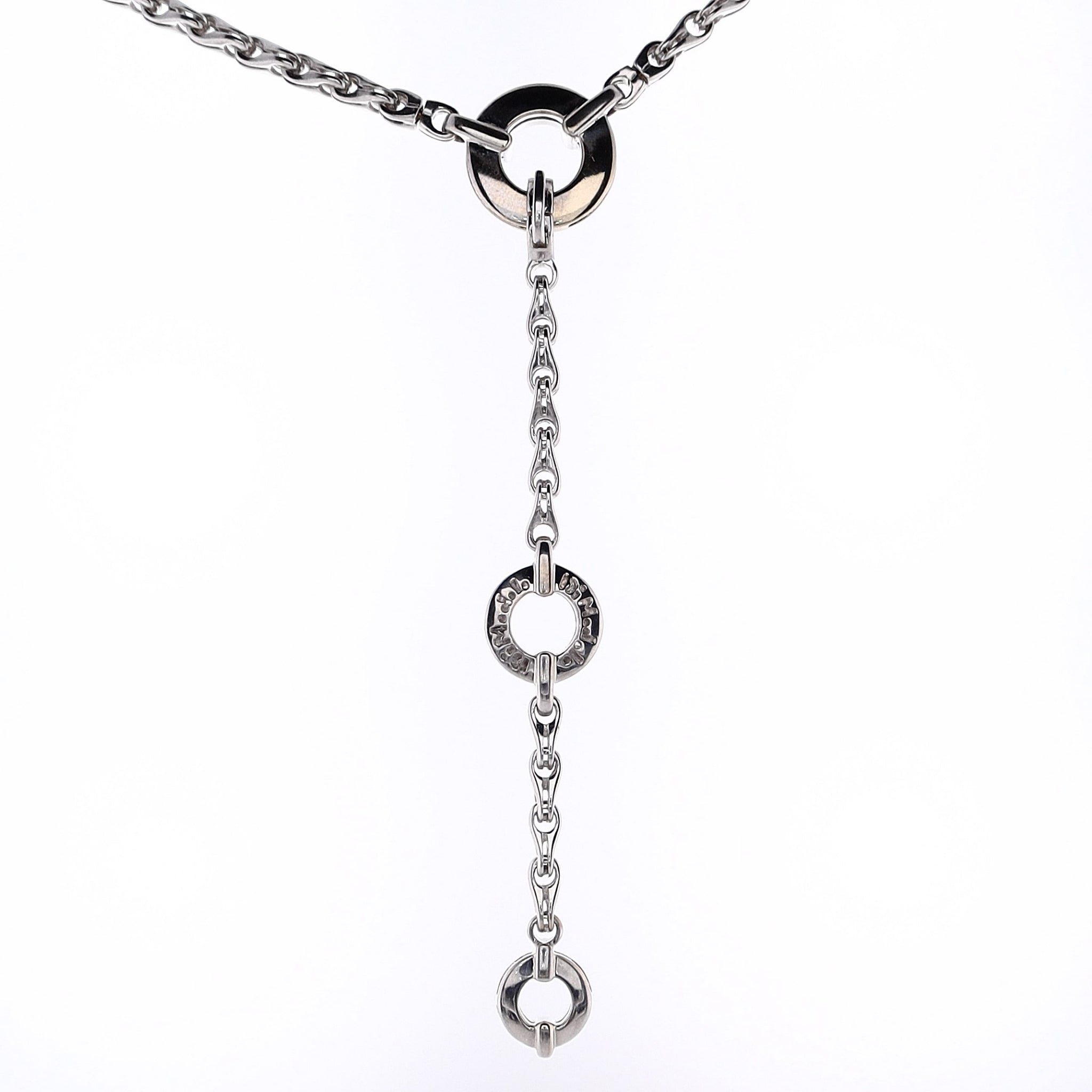 Estate Di Modolo Convertible 18 Karat White Gold Diamond Necklace with Tempia Design