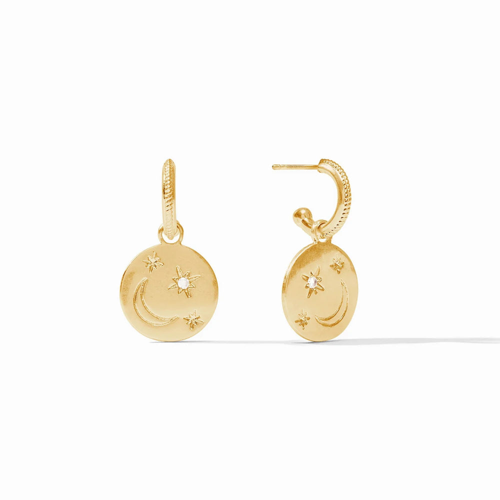 Julie Vos Luna 4-in-1 Multi - Function Charm Earrings for Pierced Ears