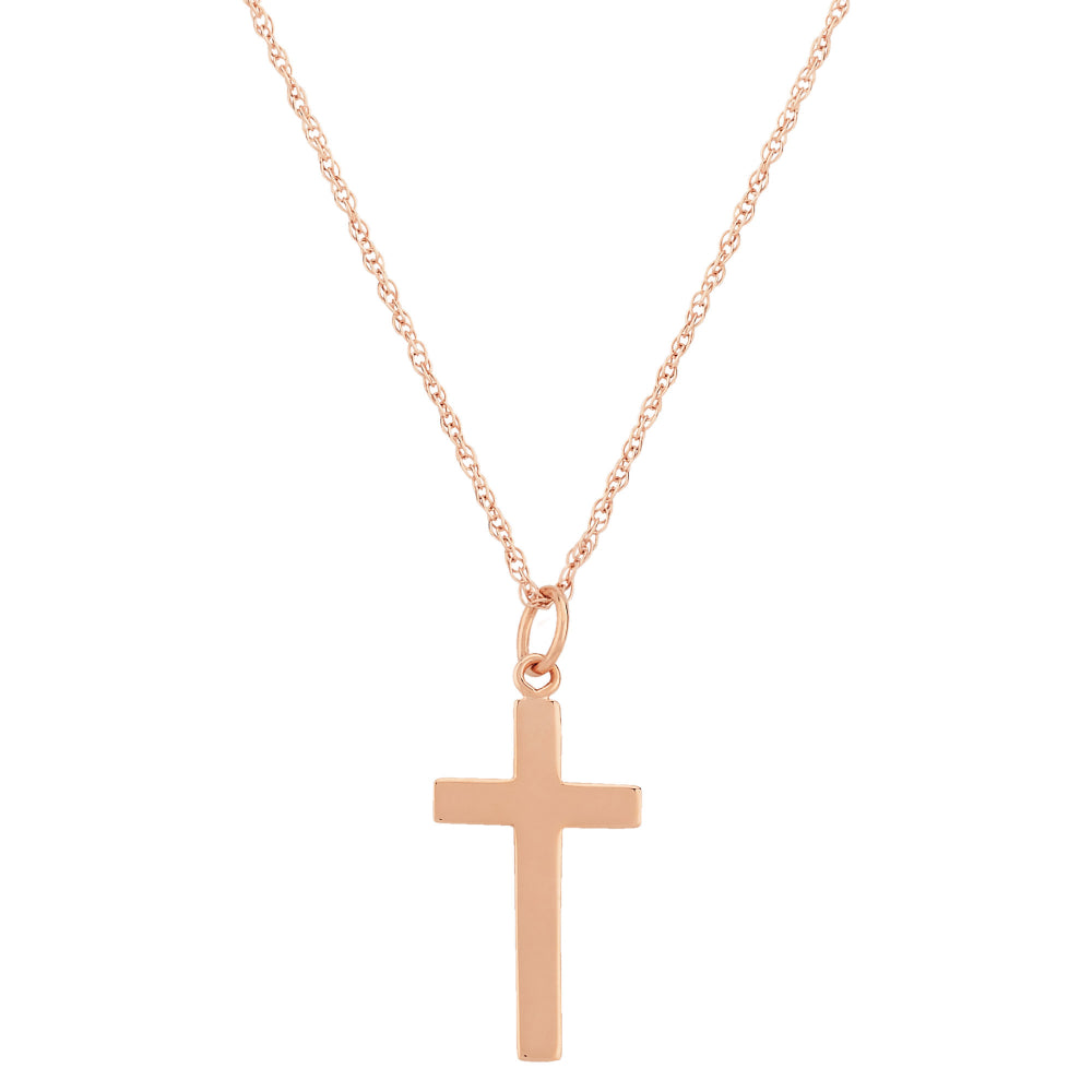 Exquisite 14k Gold Cross-Shaped Pendant Necklace for Stylish Wear