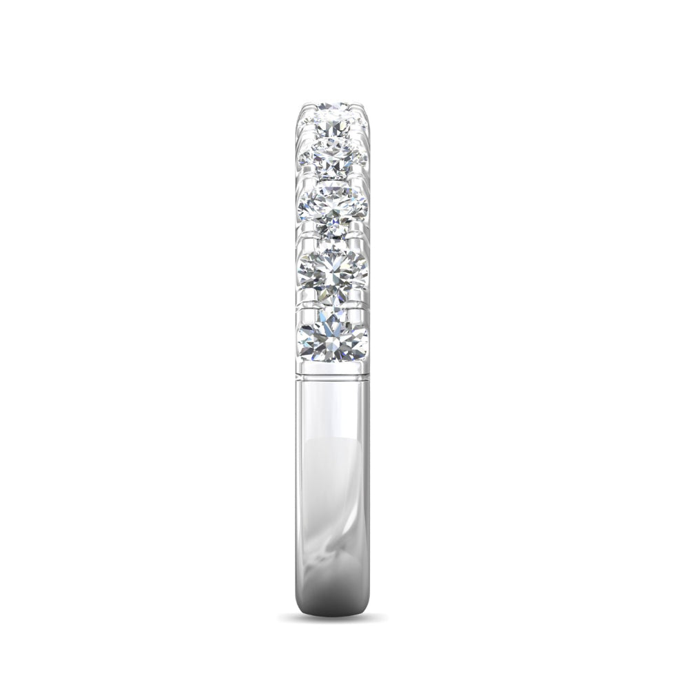 14k White Gold Martin Flyer Signature Micropave Wedding Ring with 0.99 - 1.00 Carats Diamonds