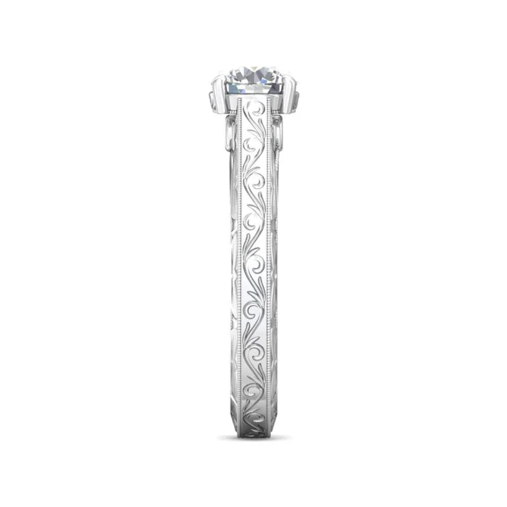 Vintage-Style Three-Sided Engagement Ring by Martin Flyer