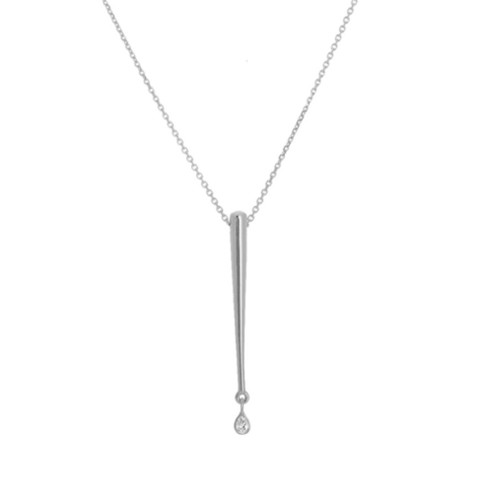 Exquisite 14K White Gold Fancy Drop Diamond Pendant for Jewelry Lovers
