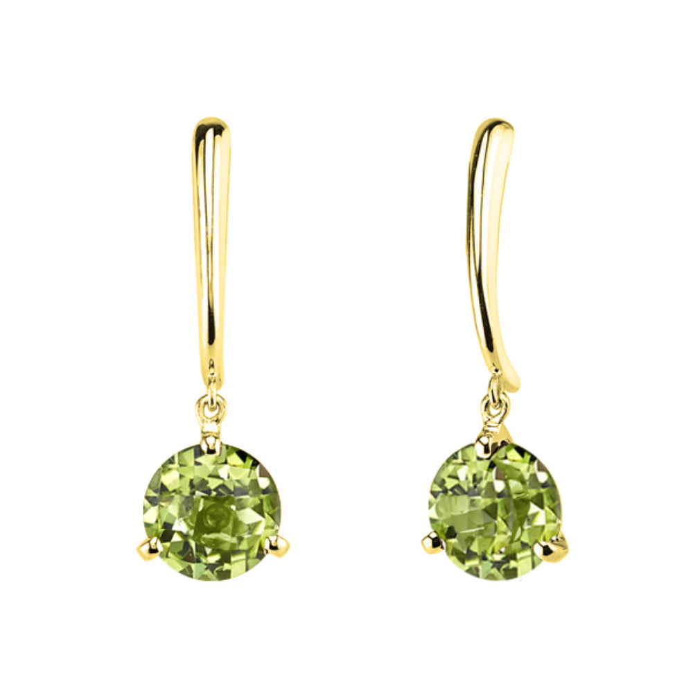 14k Gold Dangle Gemstone Earrings - A Stunning Jewelry Piece