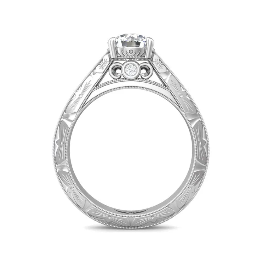 Vintage-Style Three-Sided Engagement Ring by Martin Flyer