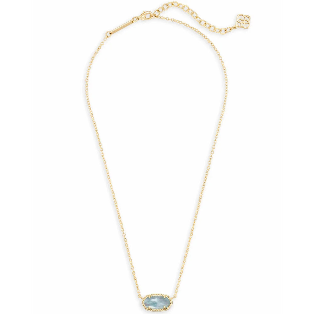 Kendra Scott Light Blue Illusion Elisa Dainty Pendant Necklace