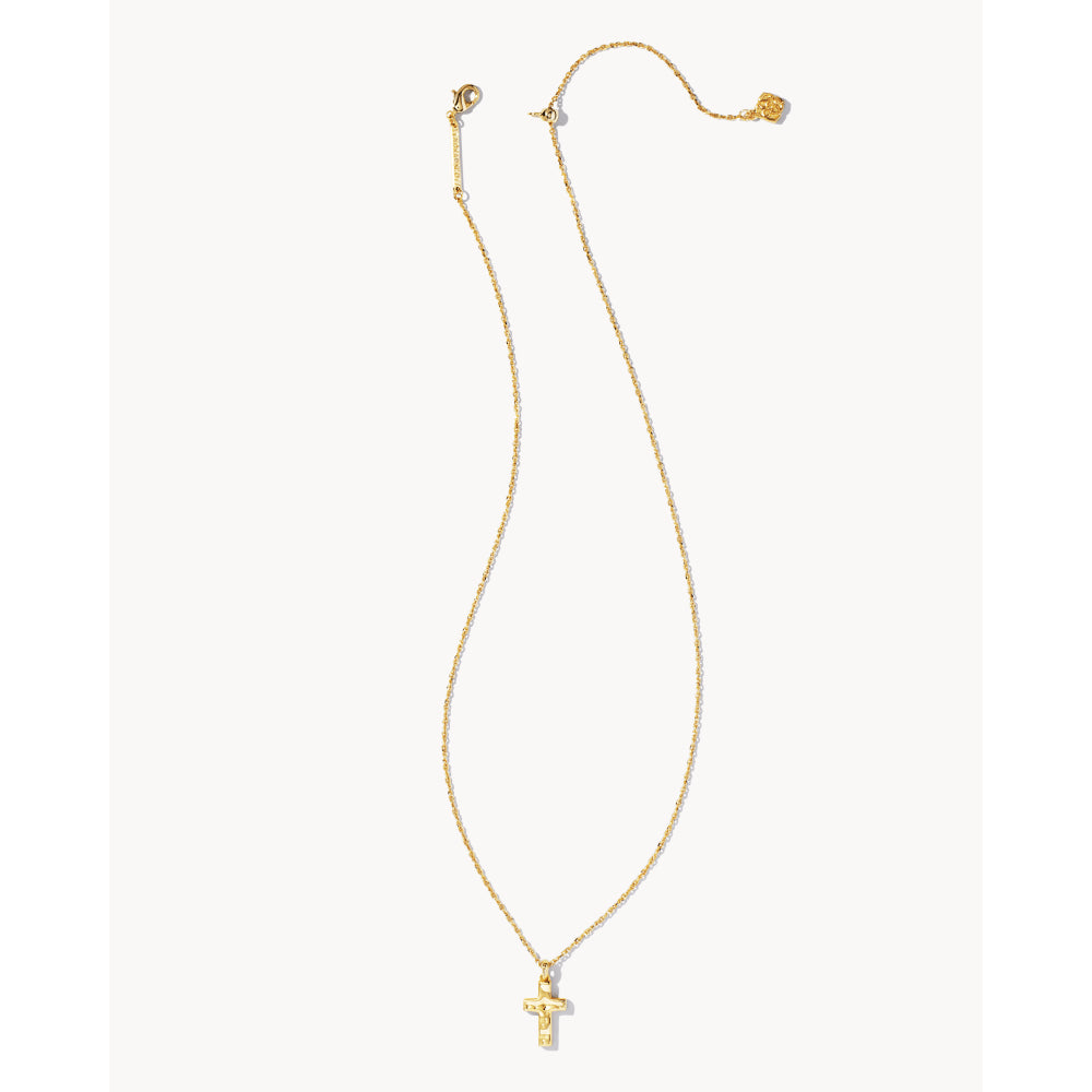 Kendra Scott Gold Plated Brass Cross Pendant Necklace for Everyday Wear