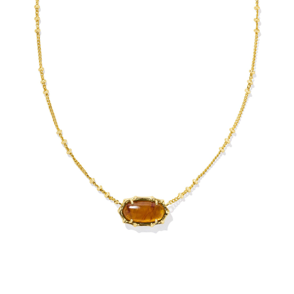 Kendra Scott 14k Gold-Plated Elisa Bamboo Frame Short Pendant Necklace for Women