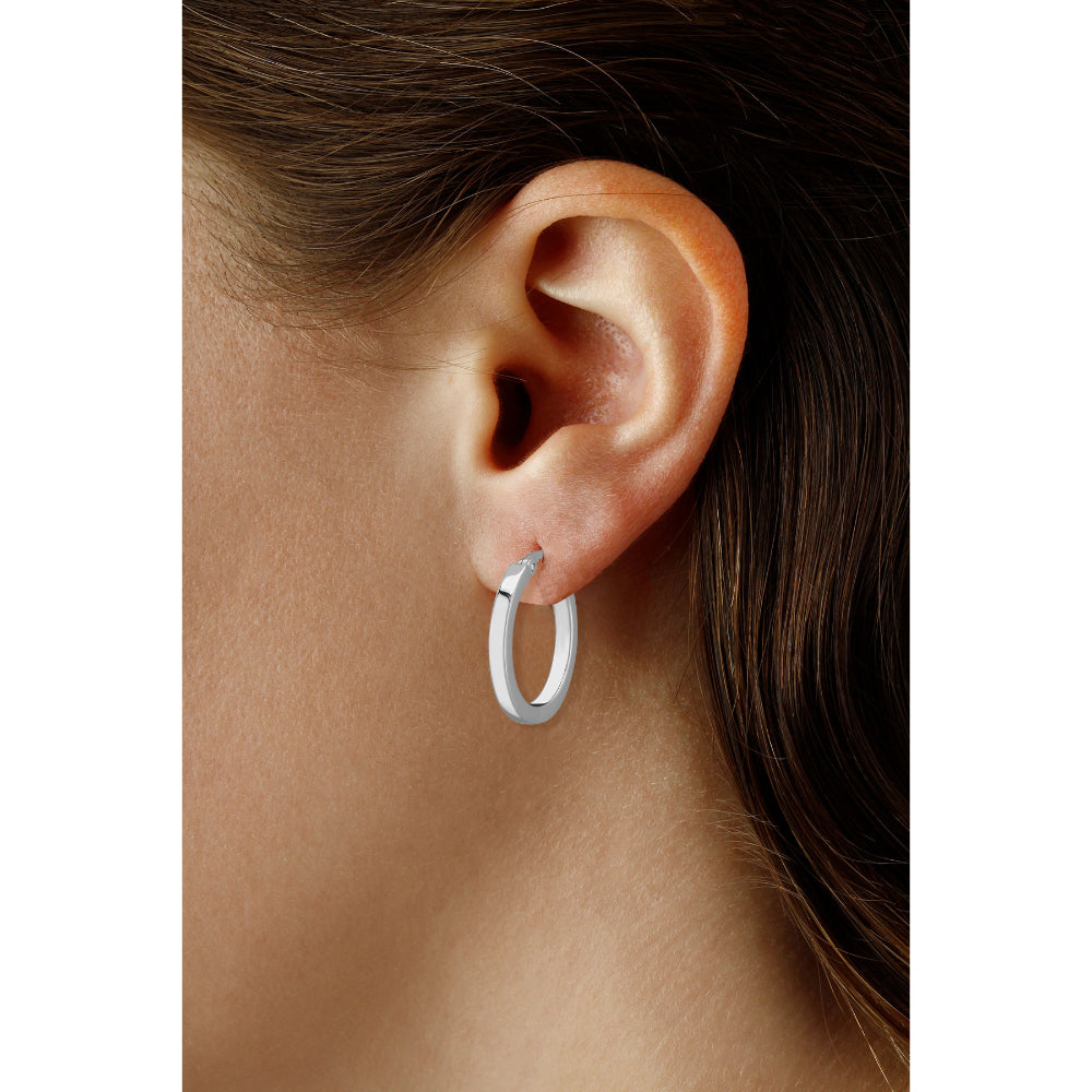 Stylish 14k Gold Square Tube Hoop Earrings for Fashion - Forward Individuals