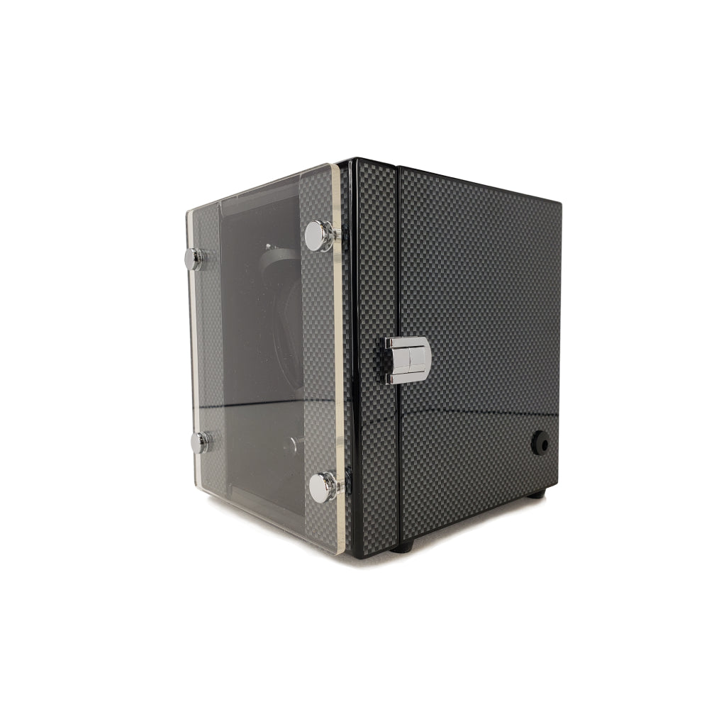 Single Capacity Glass Top Watch Winder for Timepieces