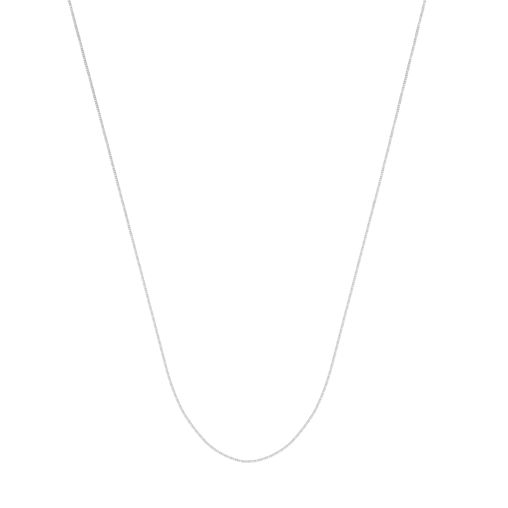 20-Inch 14kt White Gold .55mm Box Chain for Timeless Elegance
