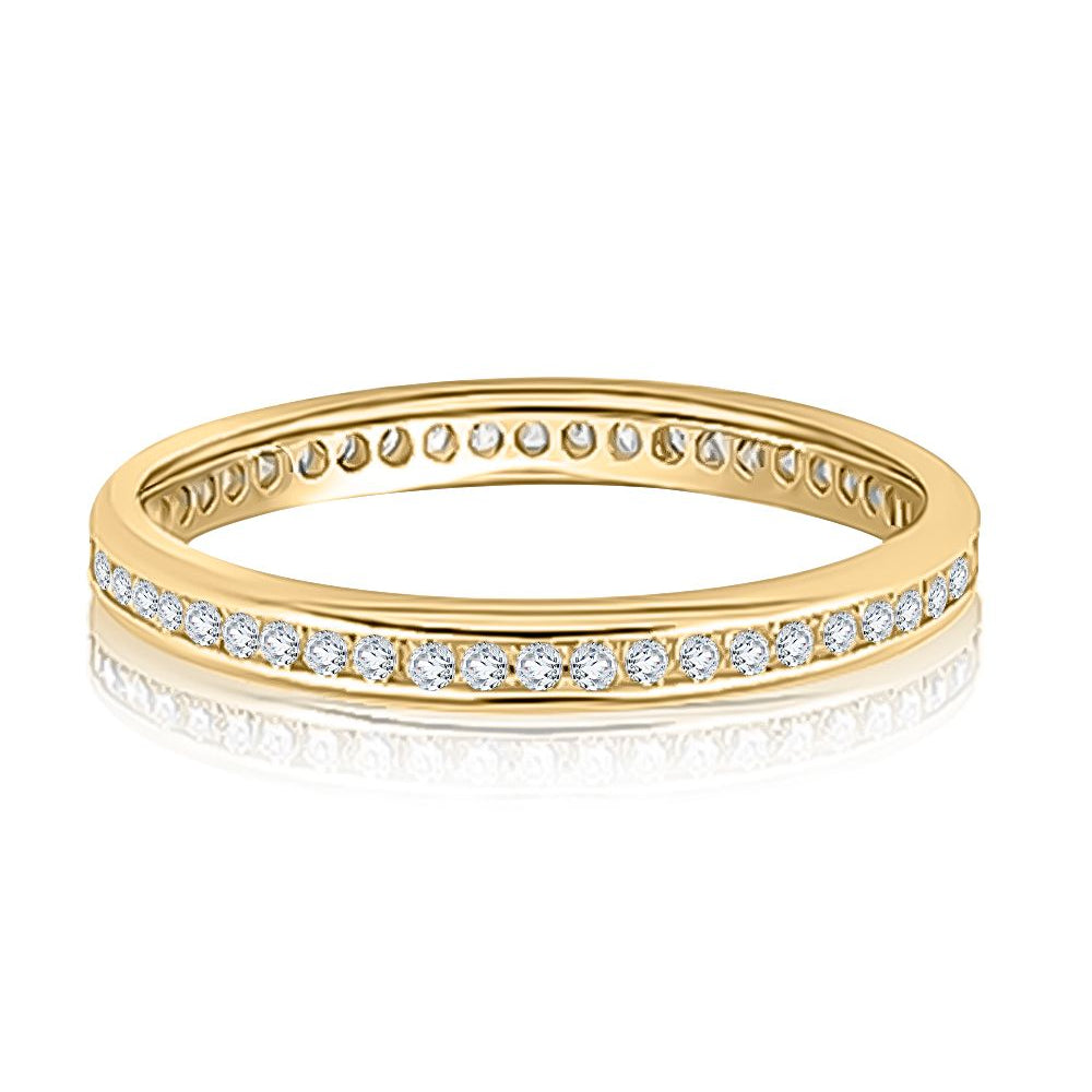 A. Jaffe 14k Gold Diamond Eternity Ring for Wedding Band