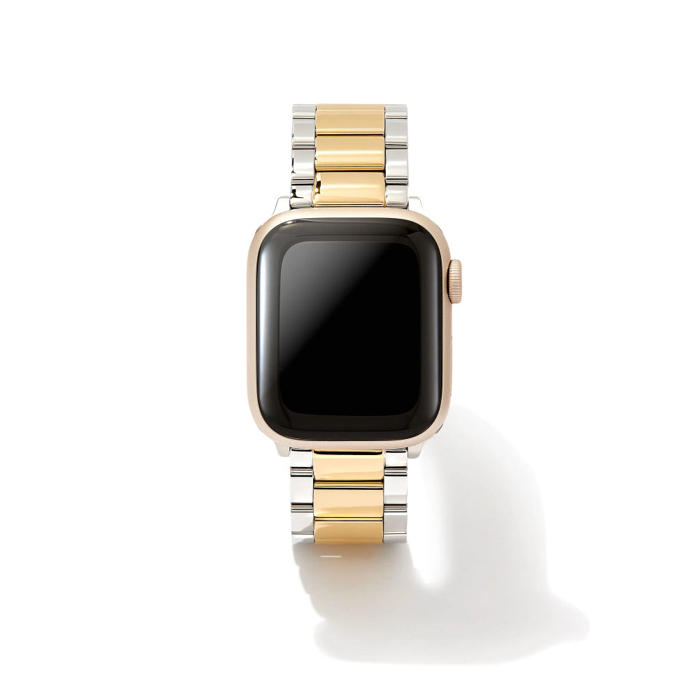 Kendra Scott Gold & Black Stainless Steel Dira 3 Link Watch Band for Apple & Samsung
