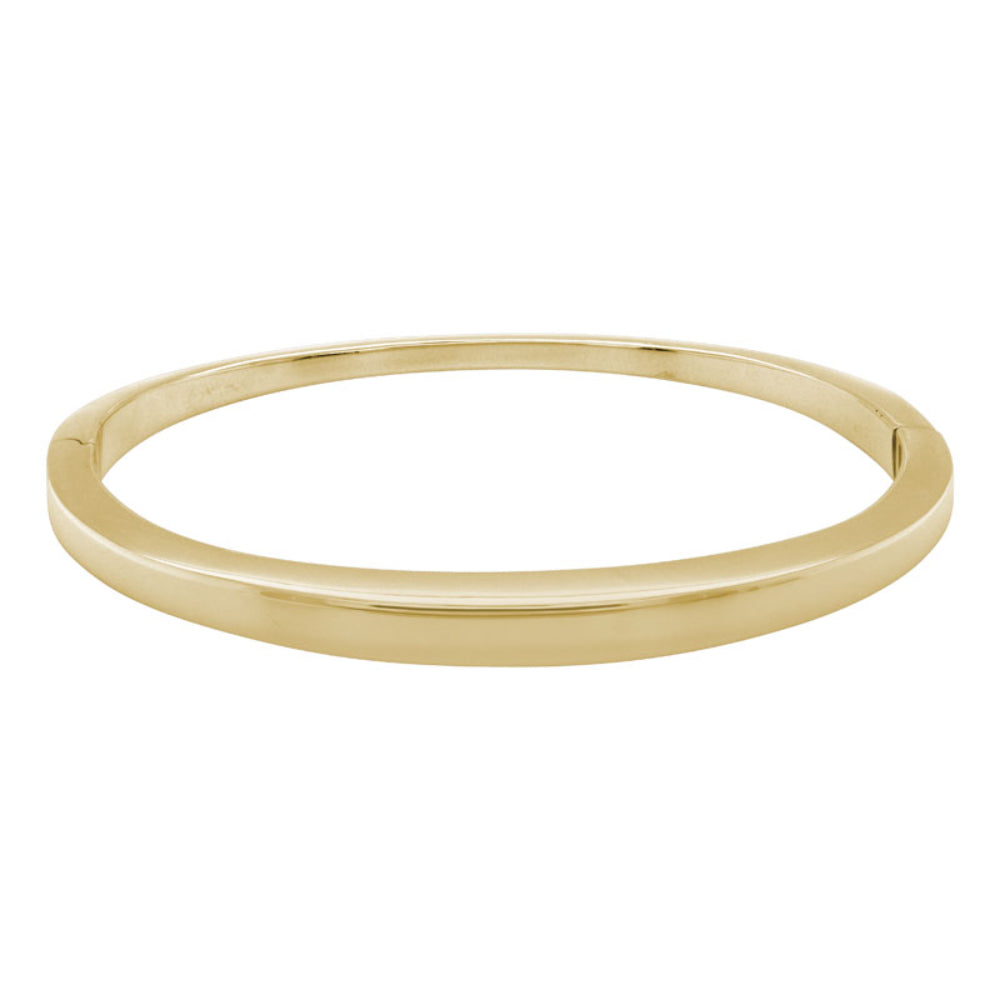 Stylish 14k Gold Tapered Bangle Bracelet with Unique Design
