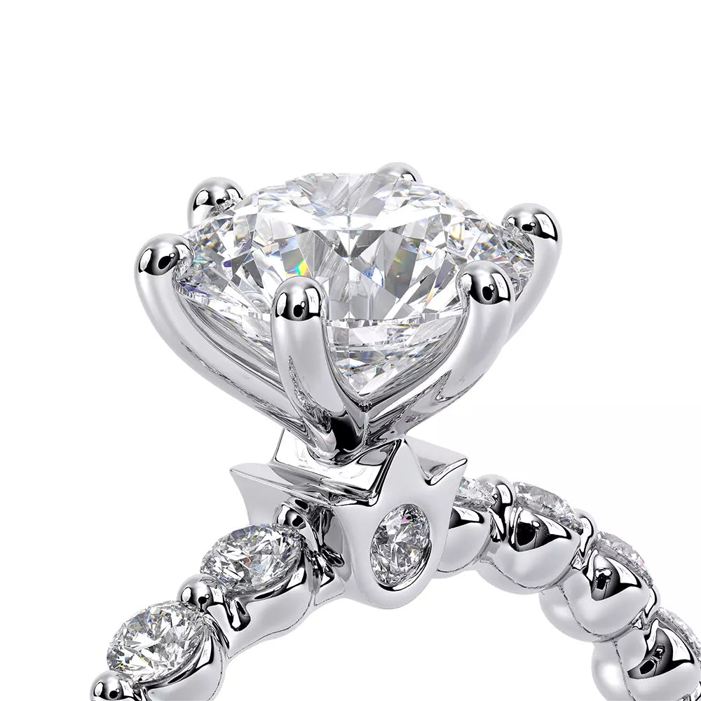 Verragio Renaissance 14k Gold Six-Prong Round Diamond Engagement Ring for Brilliant Proposals