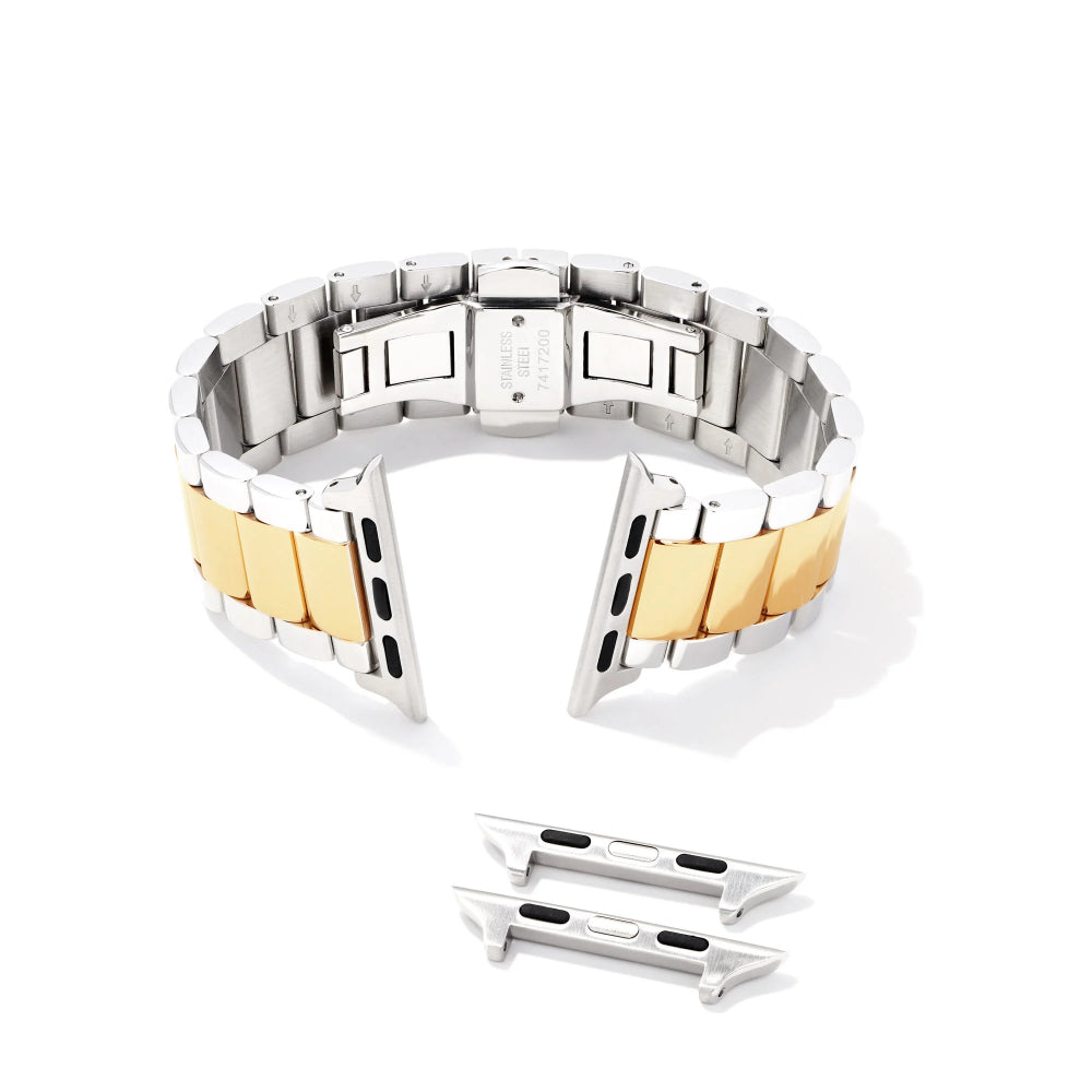 Kendra Scott Gold & Black Stainless Steel Dira 3 Link Watch Band for Apple & Samsung