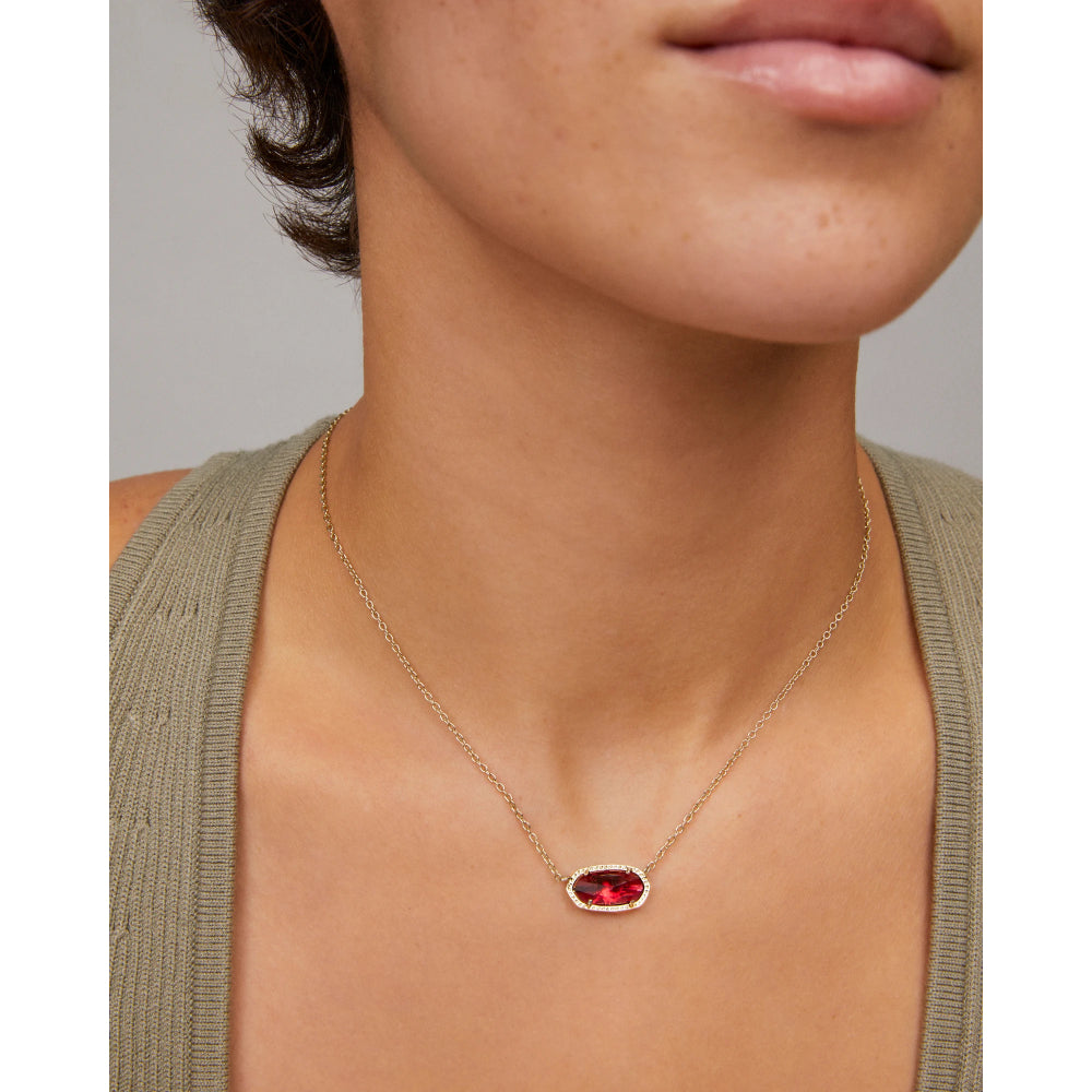 Kendra Scott Gold and Clear Berry Elisa Short Pendant Necklace - A Stunning Jewelry Piece