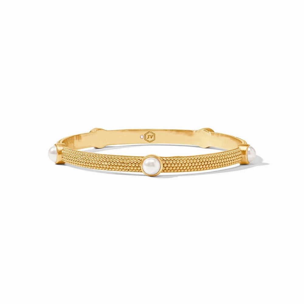 Julie Vos Cabochon Style Golden Bangle Jewelry for Women