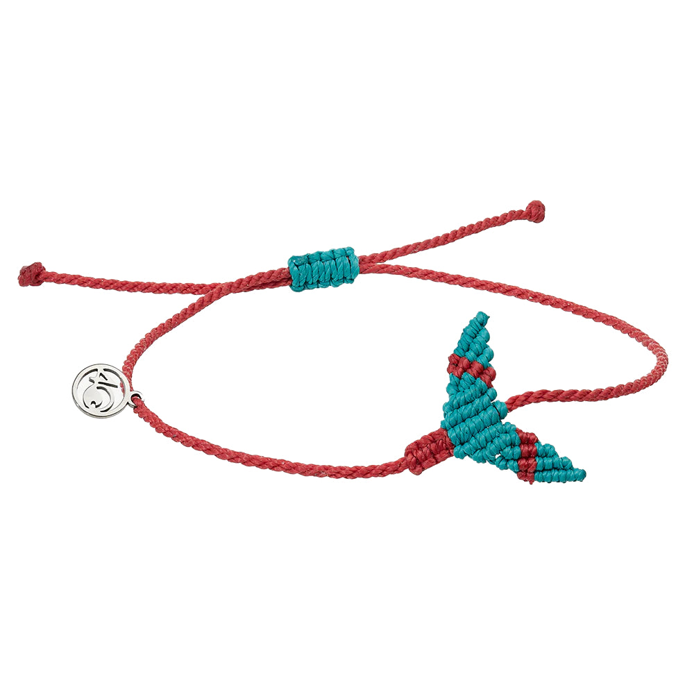 4Ocean Handmade Macrame Whale Tail Design Anklet for Beach Lovers
