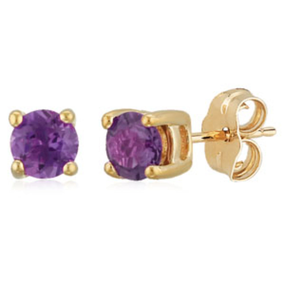 Luxurious 14k Gold Gemstone Stud Earrings for Modern Sophisticates