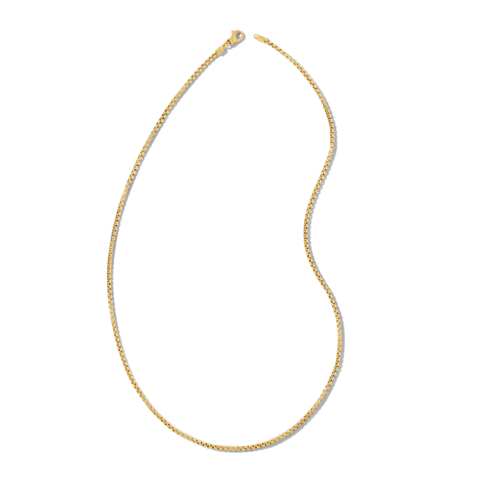 18k Gold Vermeil Beck Thin Round Box Chain Necklace by Kendra Scott