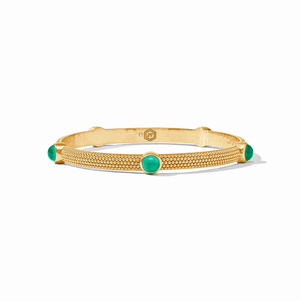 Julie Vos Cabochon Style Golden Bangle Jewelry for Women