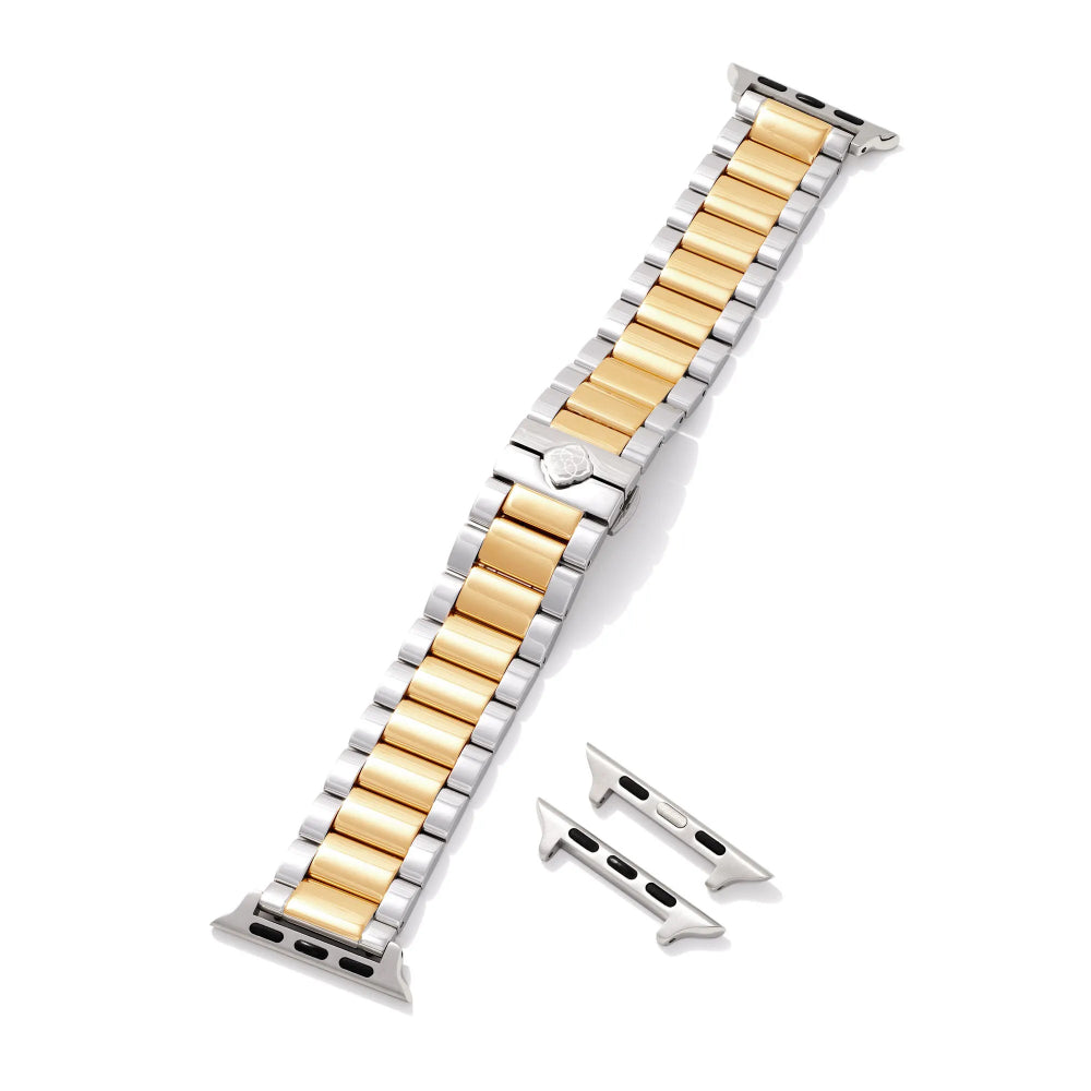 Kendra Scott Gold & Black Stainless Steel Dira 3 Link Watch Band for Apple & Samsung