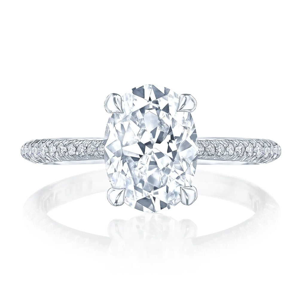 Tacori Founder's Collection Exquisite Oval Solitaire Engagement Ring for Lovers