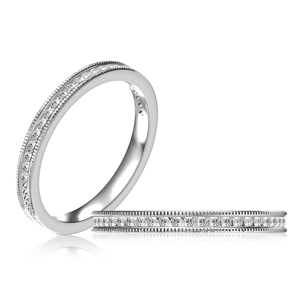 A. Jaffe 14k Gold Channel Set Diamond Wedding Band with 0.37 Carats