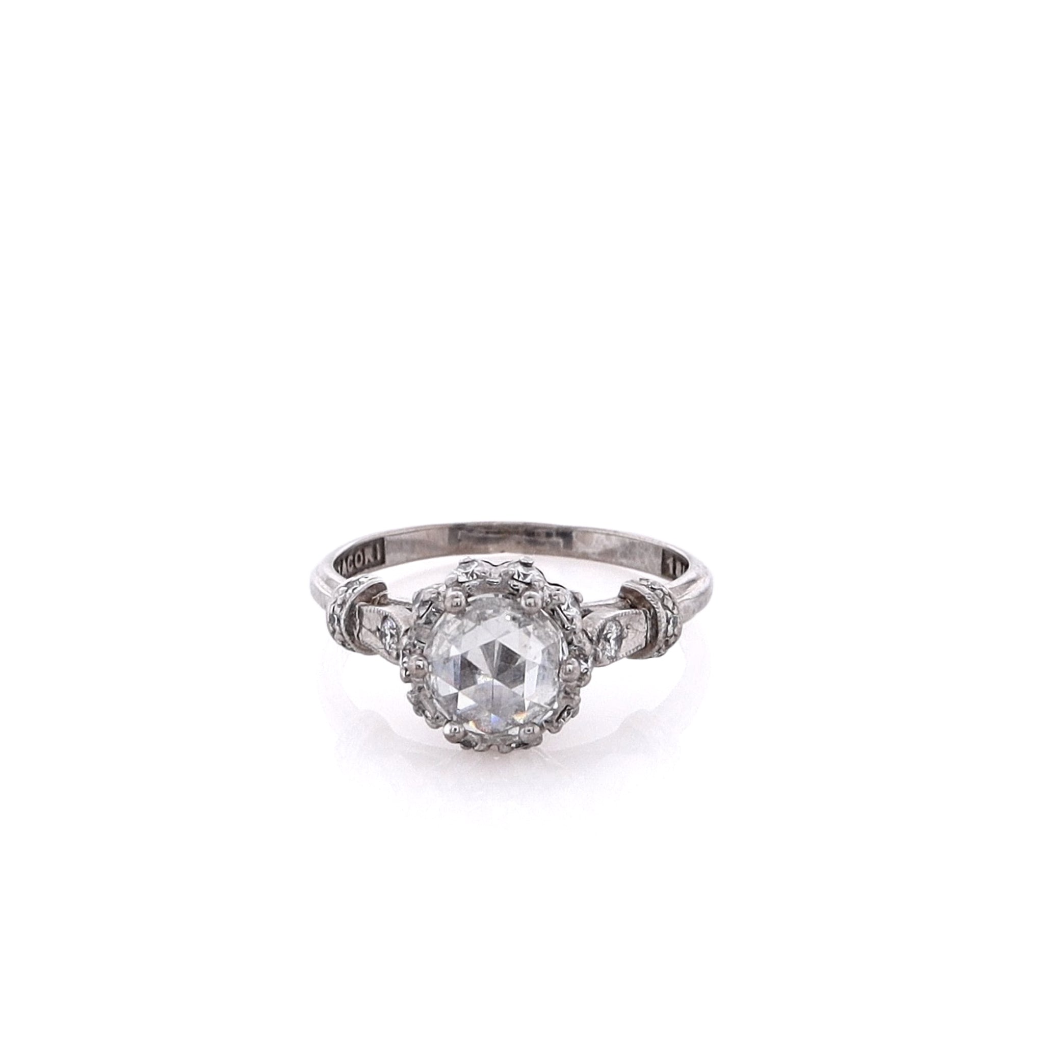 Exquisite Estate Tacori 18 Karat White Gold Diamond Engagement Ring for Special Occasions