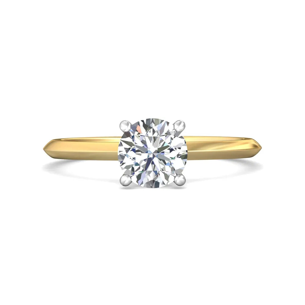 Martin Round Diamond Solitaire Engagement Ring - A Classic Flyer Style for Proposal