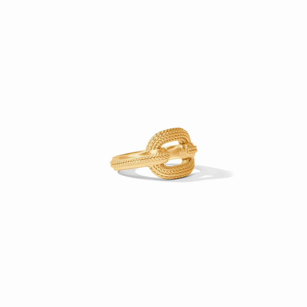 Julie Vos 24K Gold Plated Cheval Oval Link Ring