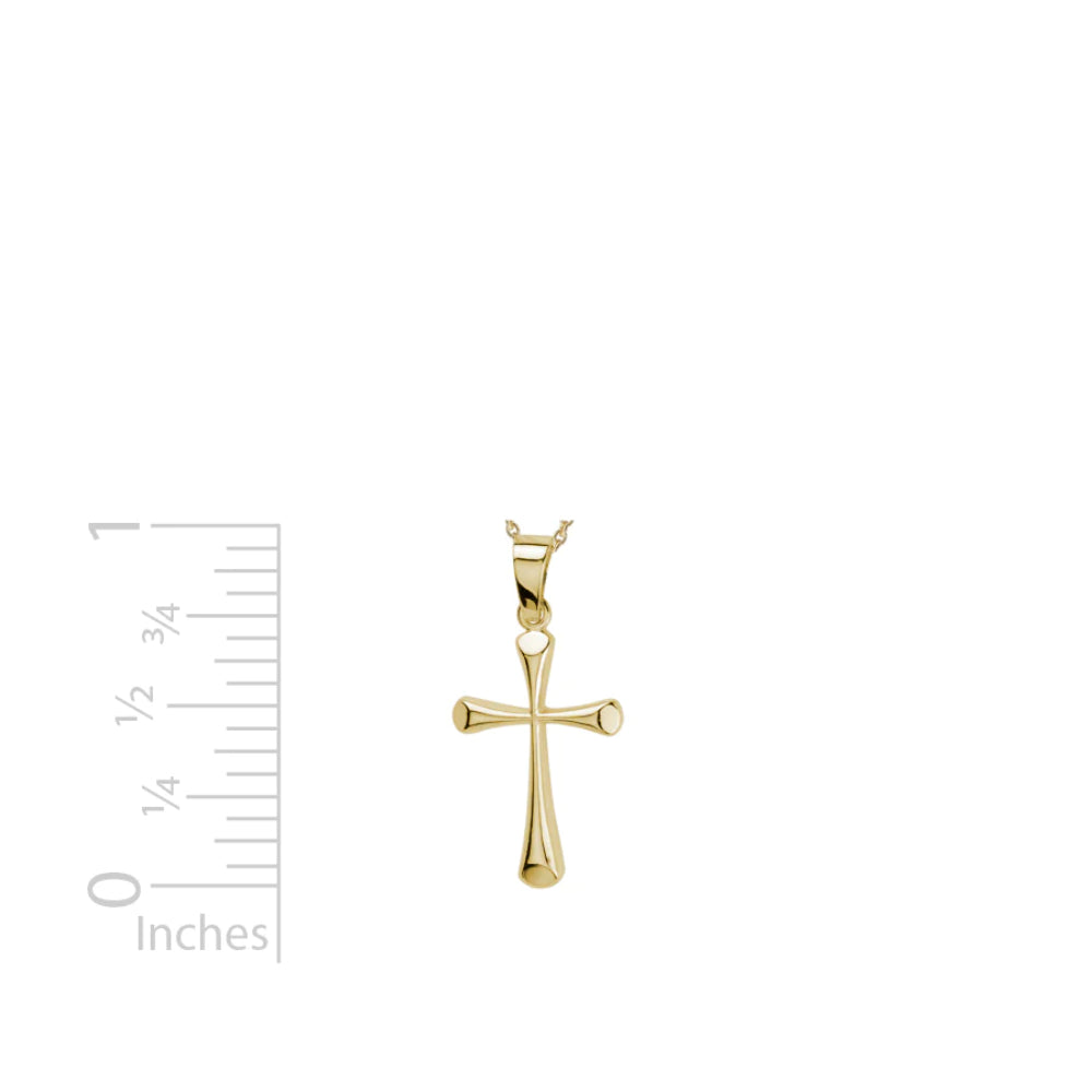 14k Gold Adjustable Chain Cross Pendant Necklace for Elegant Faith Statement