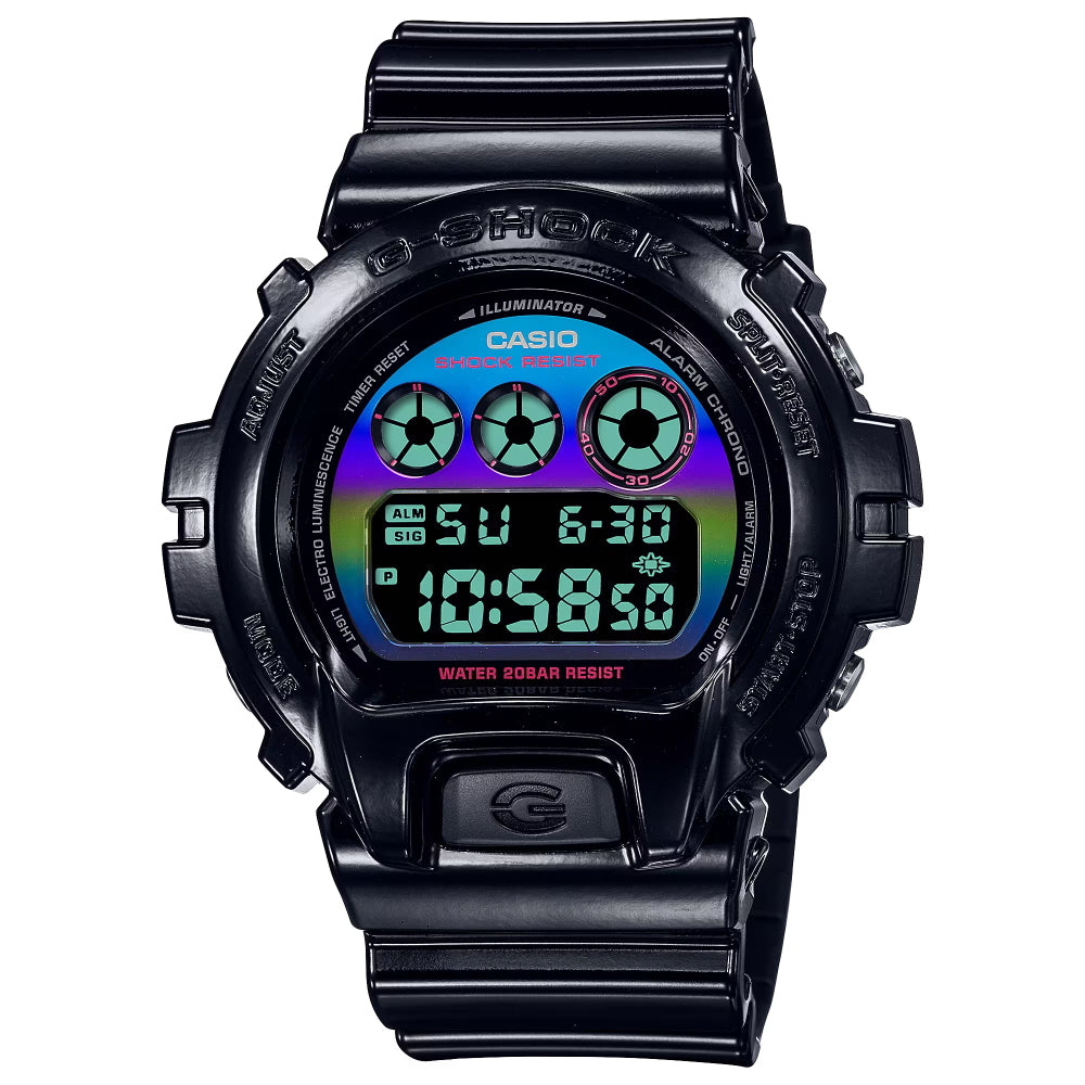 G-Shock DW6900RGB-1 Digital Watch: Virtual Rainbow 6900 Series with Toughness