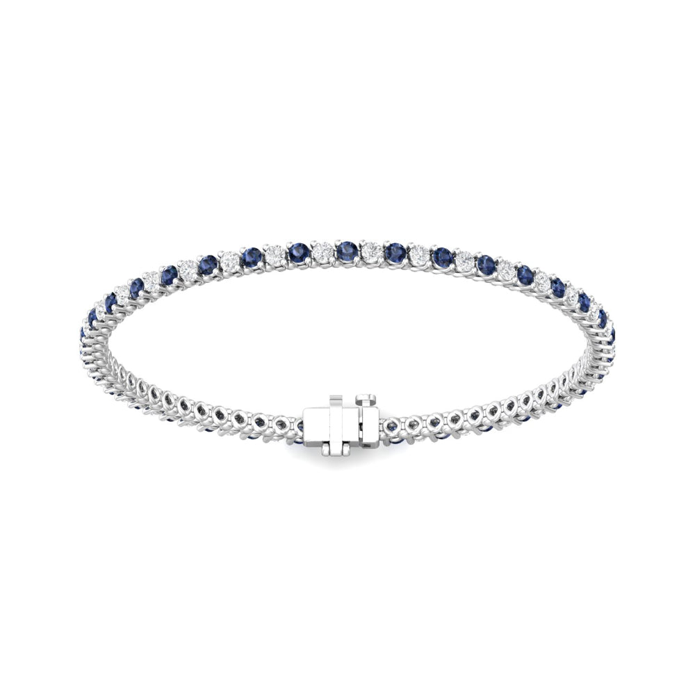 Martin Elegant Sapphire and Diamond Tennis Bracelet for Women