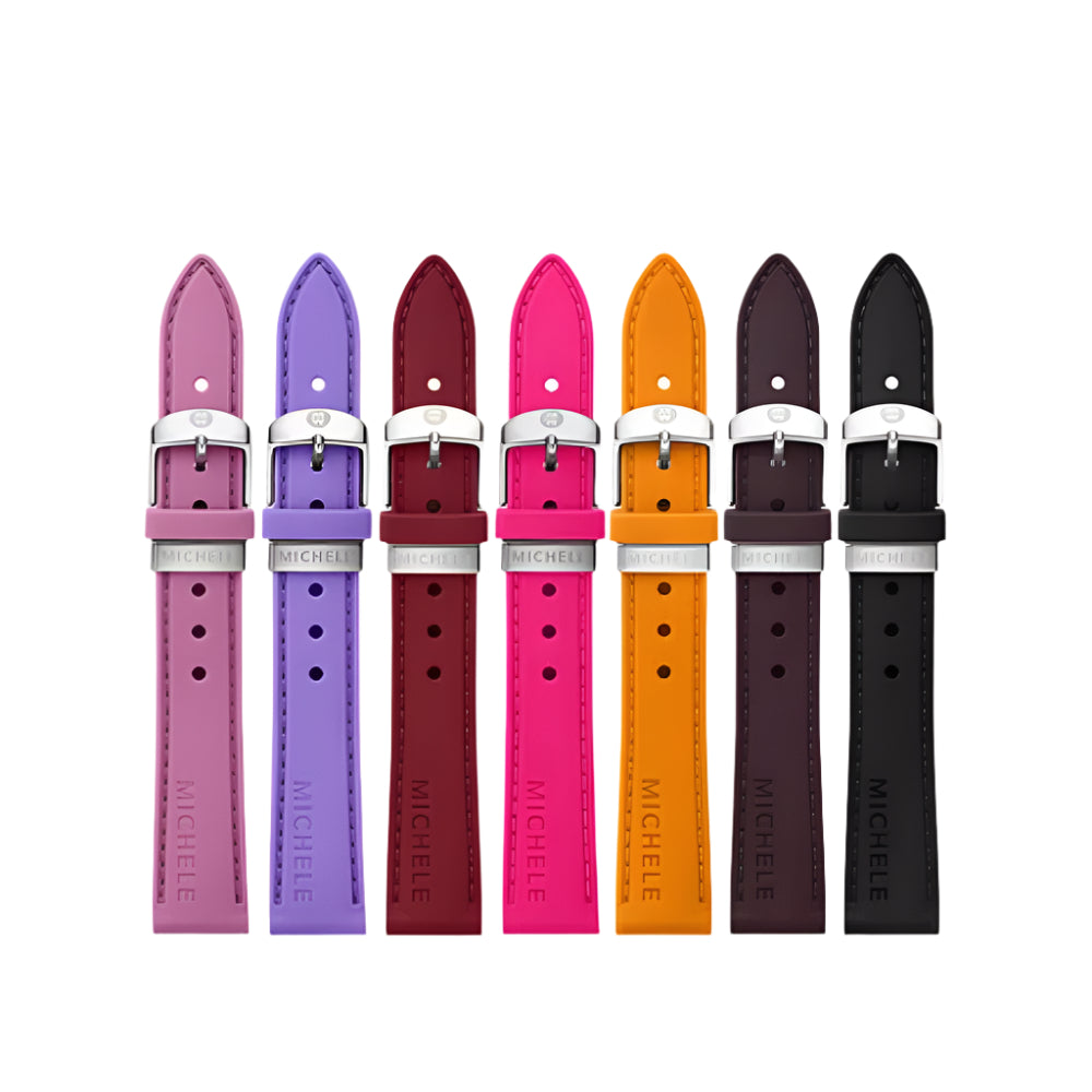Michele Shimmering Silicone Interchangeable Strap Gift Set for 16mm/18mm Straps