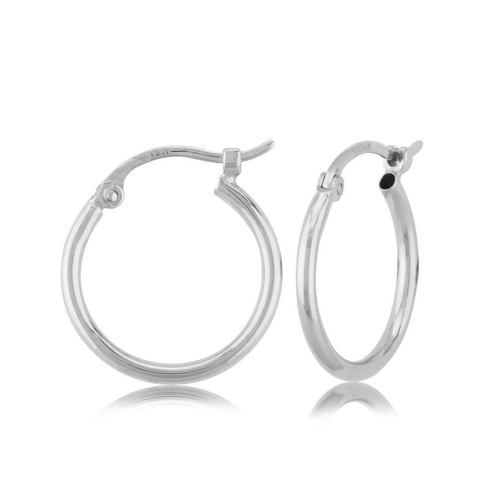 Exquisite 14K Gold Polished Hoop Earrings with Lever Back Posts