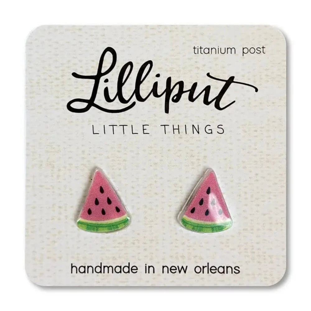 Adorable Lilliput Little Things Watermelon - Shaped Fruit - Inspired Earrings for Fashion Lovers