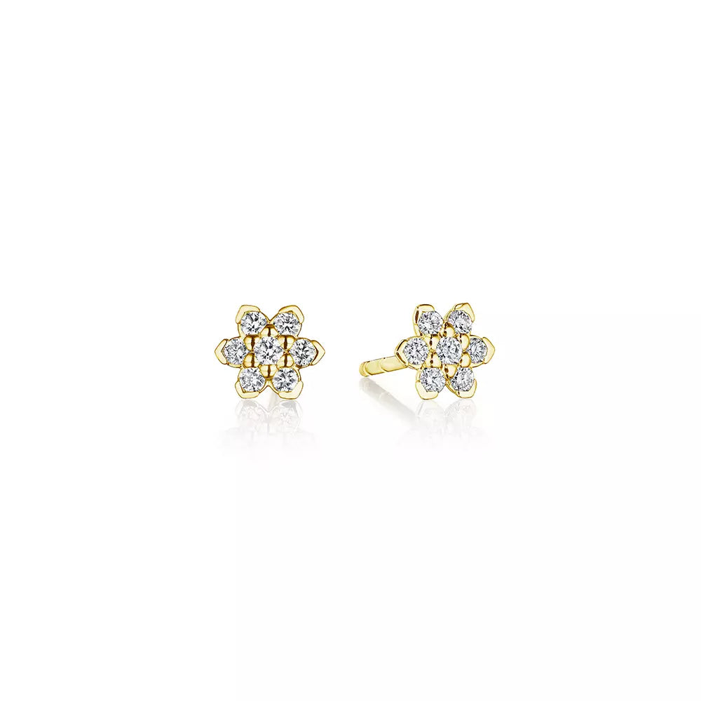Verragio 18K Gold Elegant Ministar Diamond Stud Earrings for Timeless Fashion