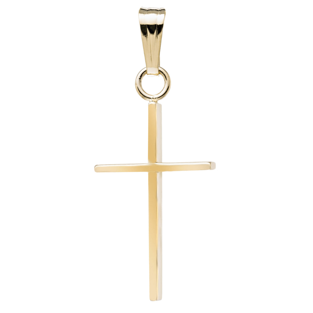 18-Inch 14k Yellow Gold Cross Pendant Necklace