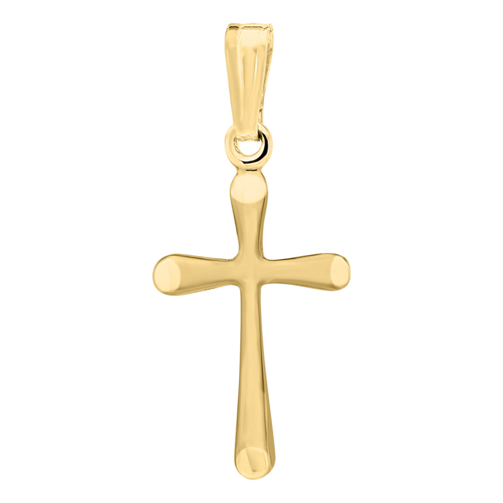 14k Gold Delicate Petite Cross Necklace for Children