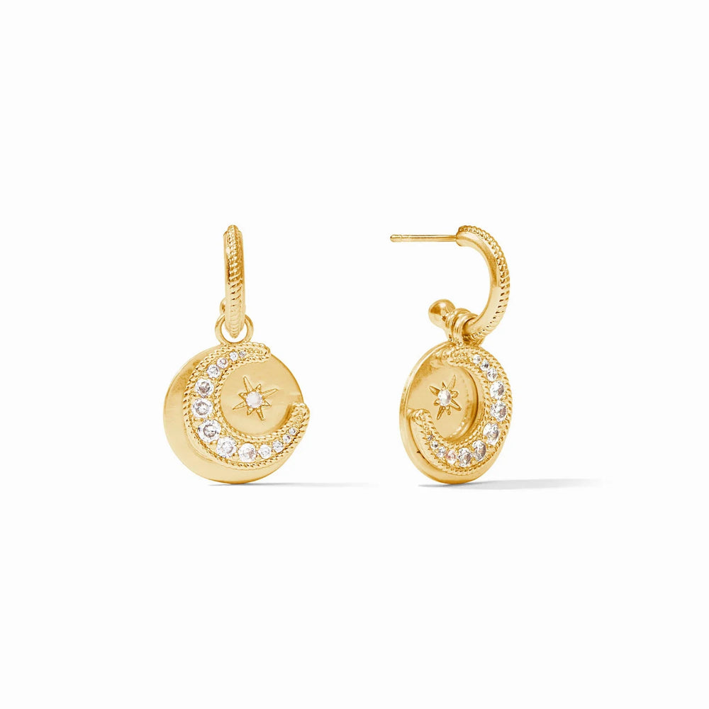 Julie Vos Luna 4-in-1 Multi - Function Charm Earrings for Pierced Ears