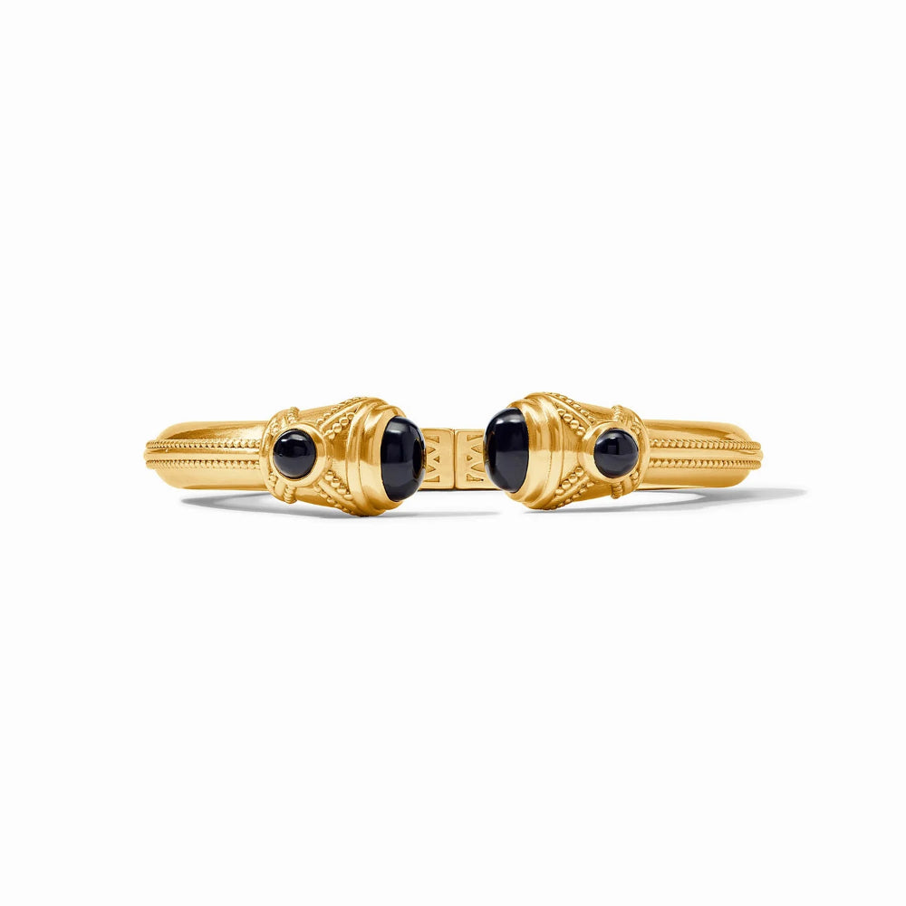 Julie Vos Gemstone - Endcapped Beaded Golden Demi Cuff Jewelry