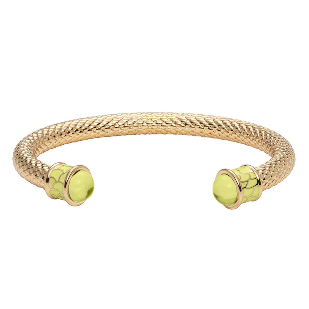 Halcyon Days Exquisite 18ct Gold - Plated Salamander Torque Bangle