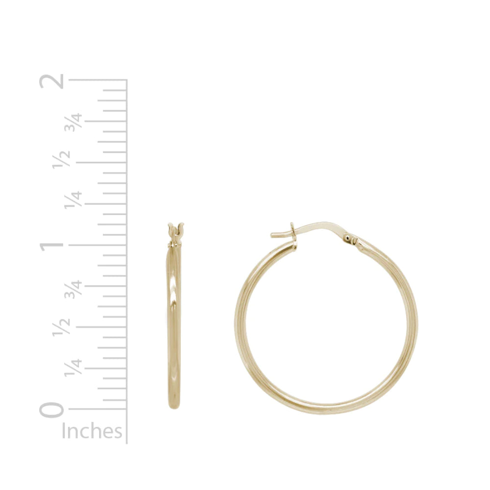 Gorgeous 14kt Yellow Gold Hoop Earrings for Timeless Elegance