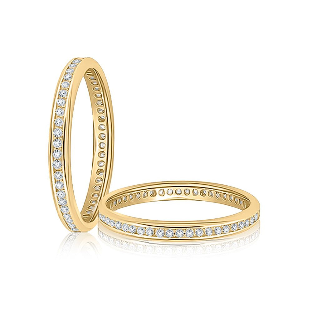 A. Jaffe 14k Gold Diamond Eternity Ring for Wedding Band