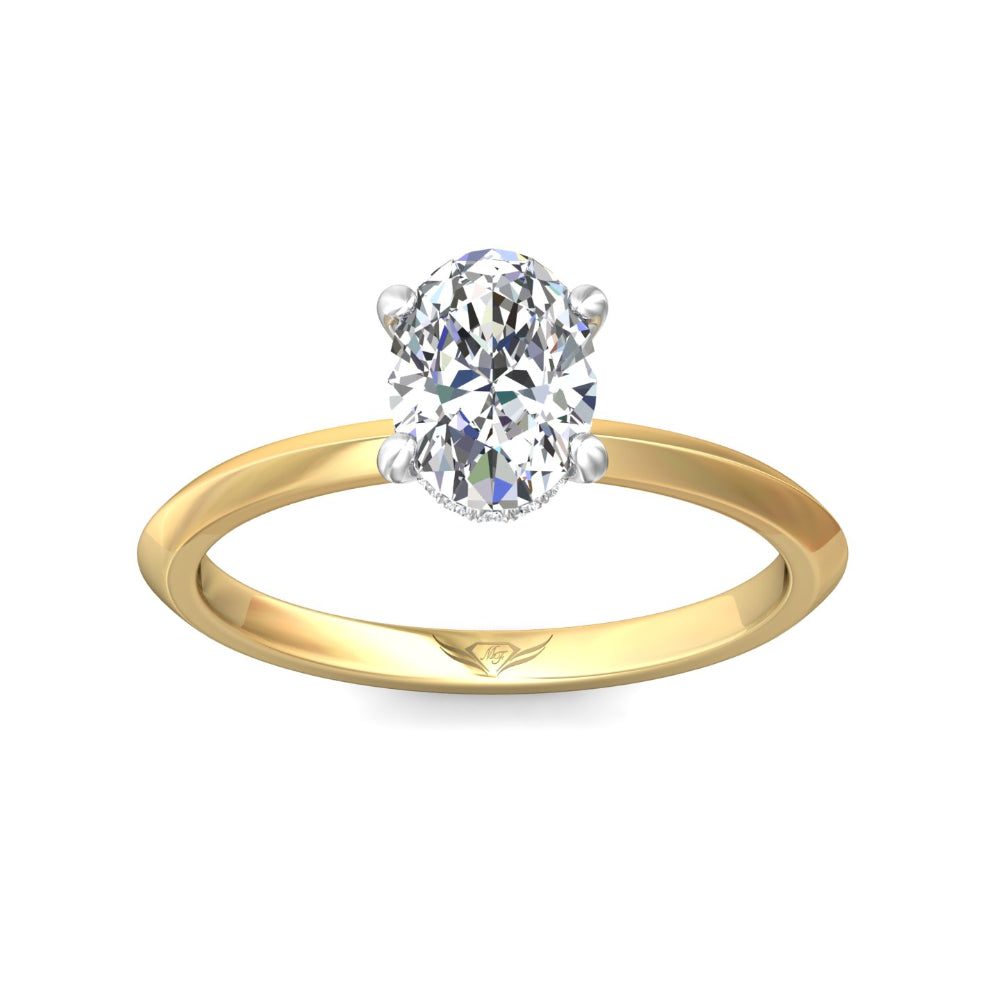 Exquisite Oval Diamond Solitaire Engagement Ring by Martin for a Timeless Proposal