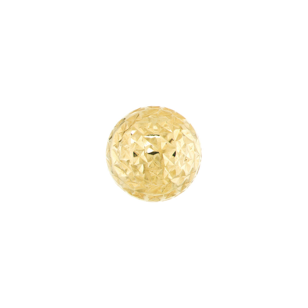 14k Yellow Gold Textured Ball Stud Earrings for Work and Evening